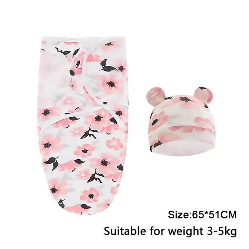 SnuggleBunny™ Baby Swaddle & Hat Set