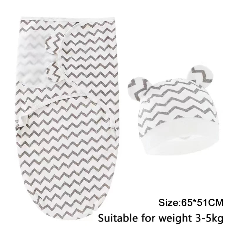SnuggleBunny™ Baby Swaddle & Hat Set