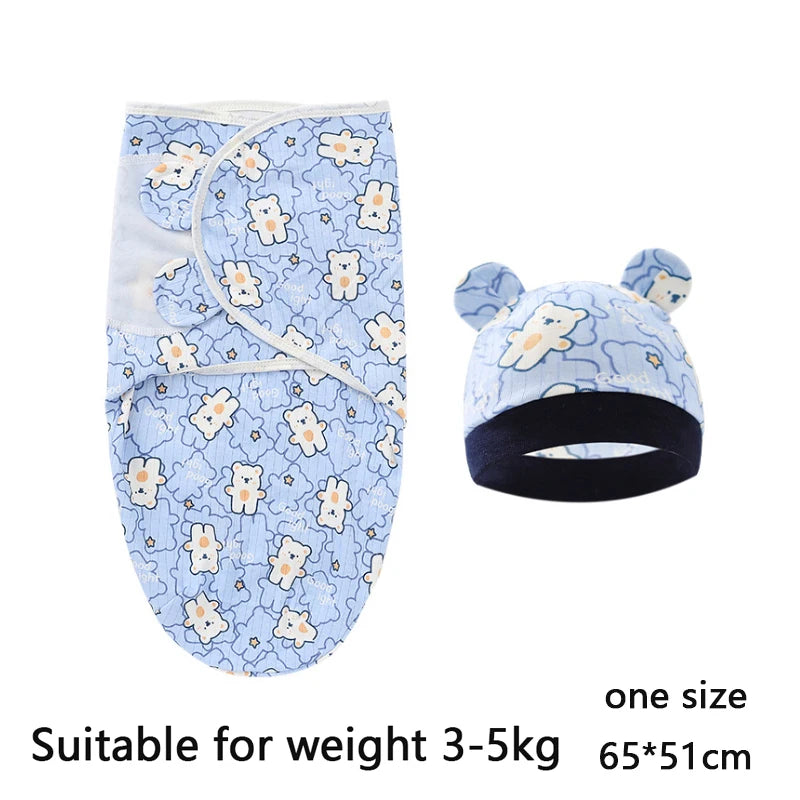 SnuggleBunny™ Baby Swaddle & Hat Set
