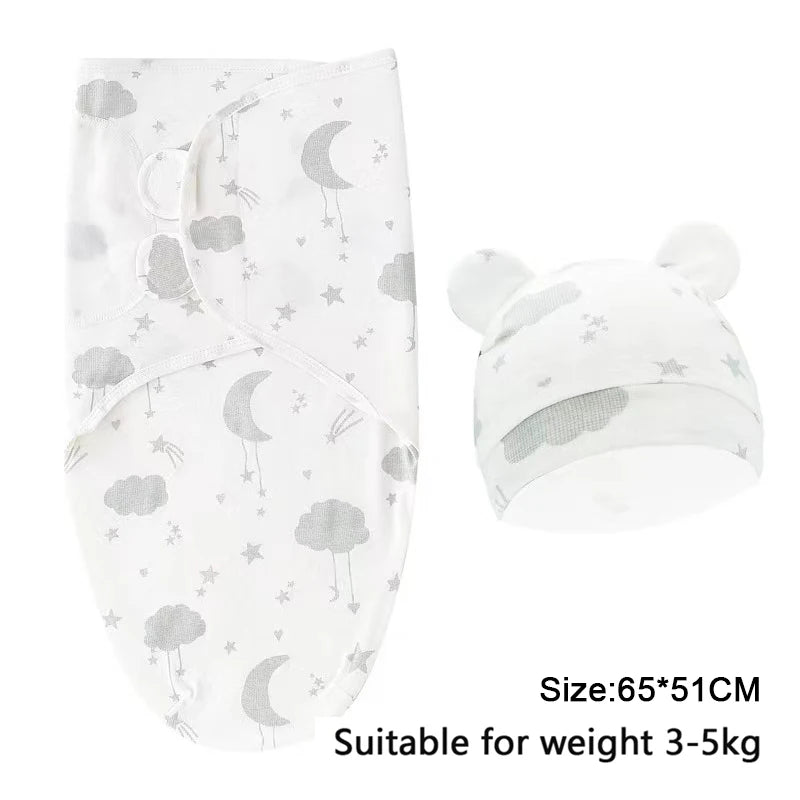 SnuggleBunny™ Baby Swaddle & Hat Set