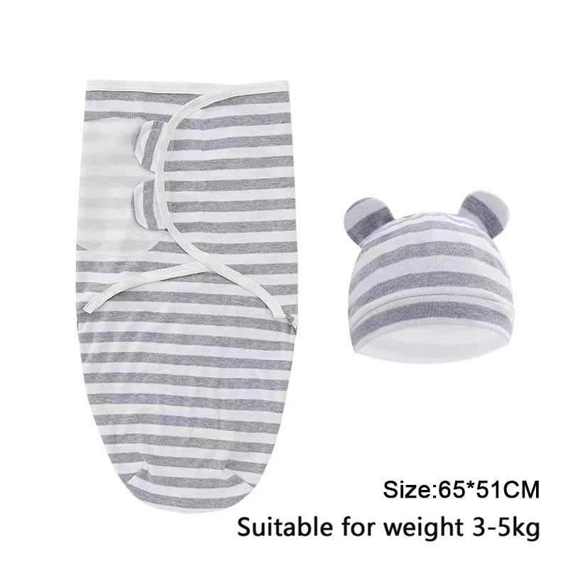 SnuggleBunny™ Baby Swaddle & Hat Set