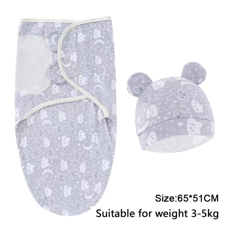 SnuggleBunny™ Baby Swaddle & Hat Set
