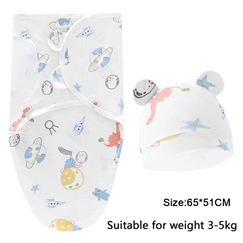SnuggleBunny™ Baby Swaddle & Hat Set