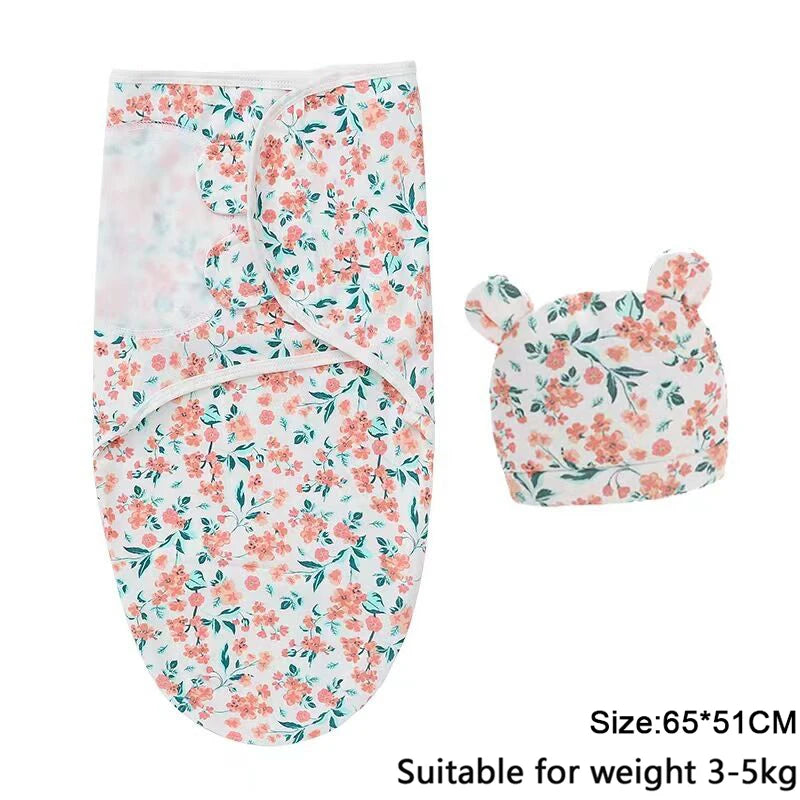 SnuggleBunny™ Baby Swaddle & Hat Set