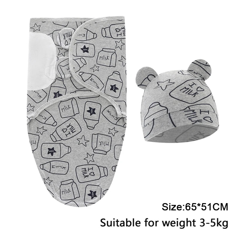 SnuggleBunny™ Baby Swaddle & Hat Set