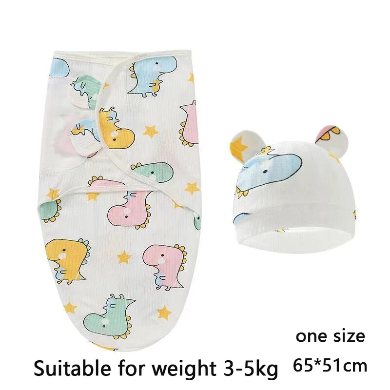 SnuggleBunny™ Baby Swaddle & Hat Set